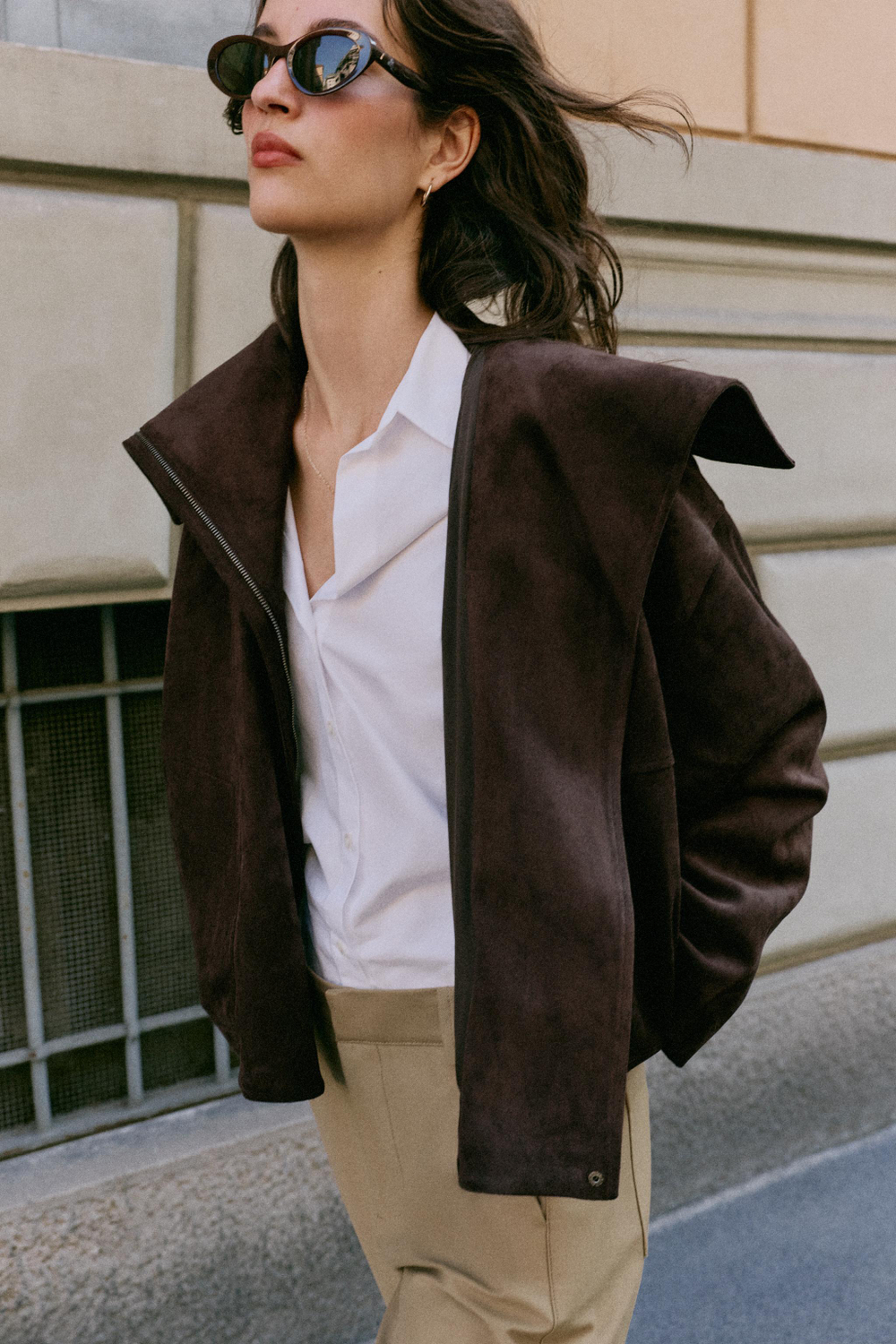 КУРТКА-БОМБЕР С ШИРОКИМ ВОРОТНИКОМ — ZARA