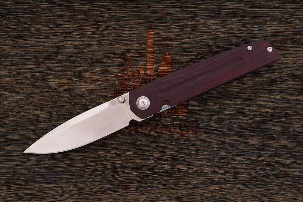 Нож складной Artisan 1849P-DRC Sirius, клинок 89мм, сталь CPM S35VN, рукоять микарта бордо