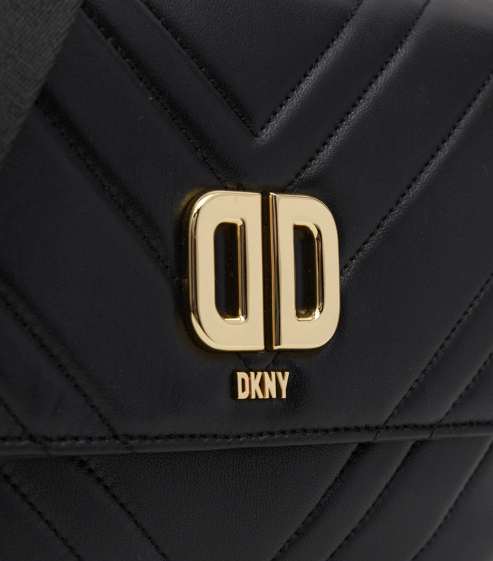 Кожаная Наплечная сумка DKNY - черный(R23EBK75)