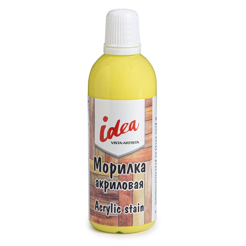 Морилка акриловая, 6 шт, 80 мл, 12 желтый/yellow, Vista-Artista ASV-01