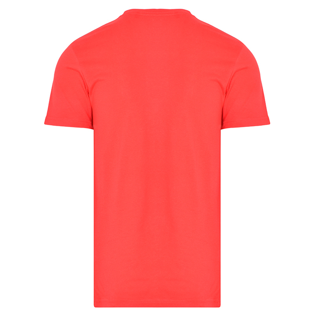Мужская теннисная футболка Australian Cotton T-Shirt Brush Line Print - rosso vivo