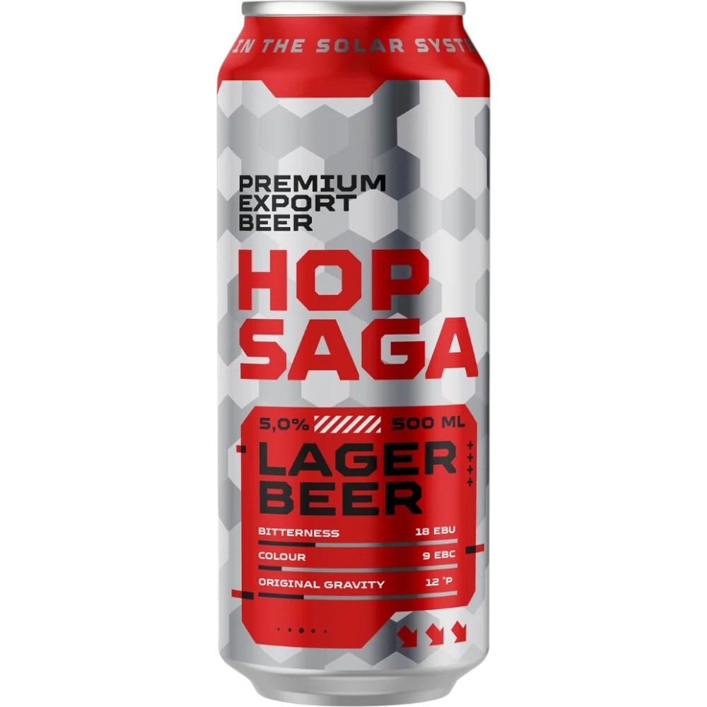 Пиво Hop Saga Premium export beer 0,5 л. in can