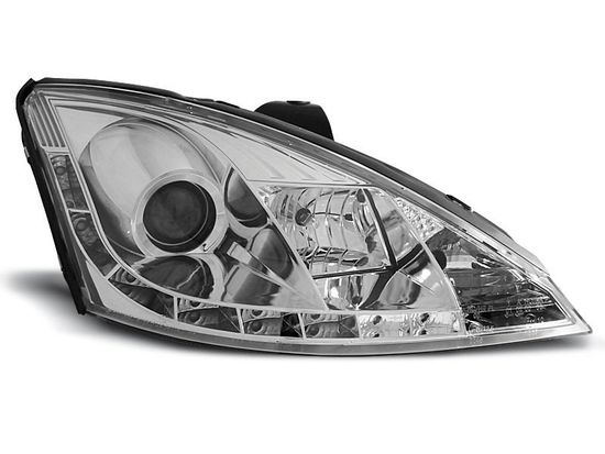 Передние фары Ford Focus 1 daylight chrome
