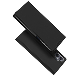 Чехол книжка из PU кожи черного цвета от Dux Ducis для смартфона Samsung Galaxy A06 4G, серия Skin Pro Series Case