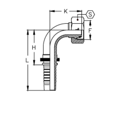 Фитинг DN 20 DKO-S (Г) 30x2 20 (90)