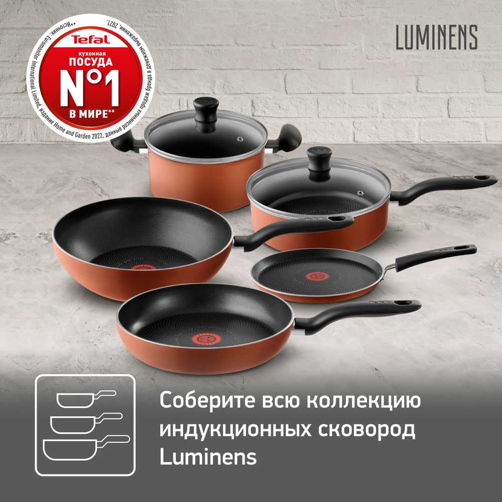 Сковорода для блинов Tefal Luminens 25 см 04202525