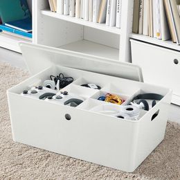 Органайзер IKEA KUGGIS (КУГГИС), Пластик, Белый, 53x36x6 см