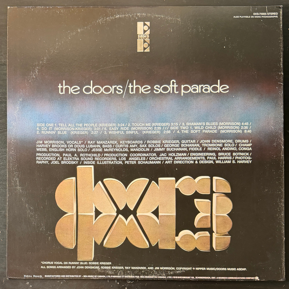 The Doors ‎– The Soft Parade (Канада 1979г.)
