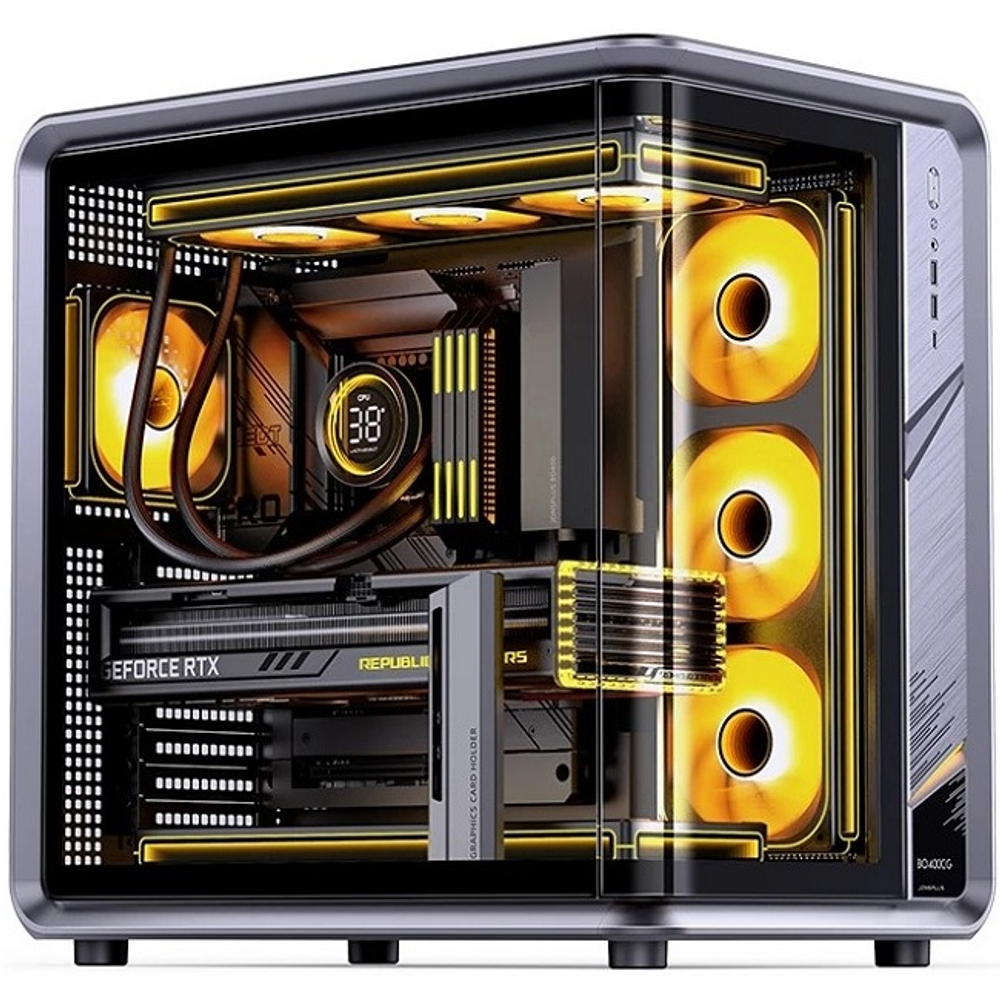 Корпус Midi-Tower JONSBO JONSPLUS TG Gray, без Б.П, серый (BO400CG)