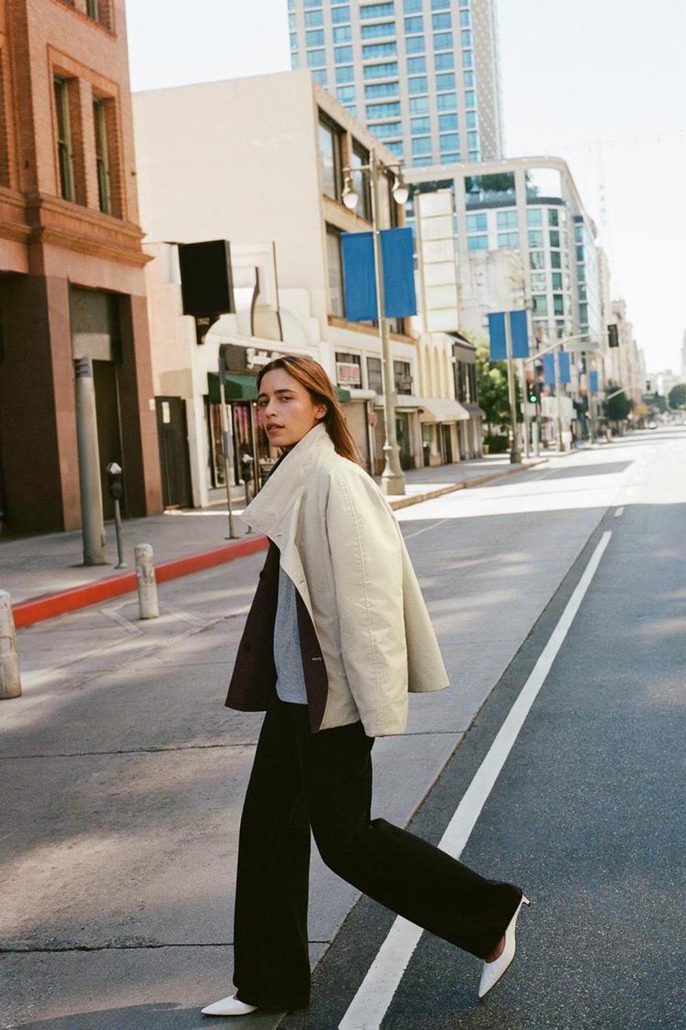 ZARA УКОРОЧЕННАЯ ДВУСТОРОННЯЯ КУРТКА — ZW COLLECTION, ВИННЫЙ