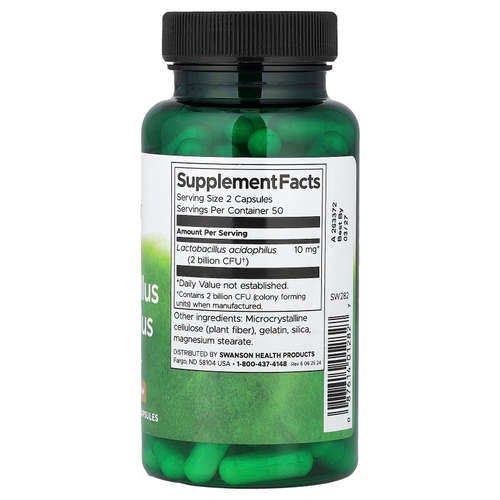 Swanson Vitamins, Лактобактерии ацидофильные, 1 млрд КОЕ, 100 капсул