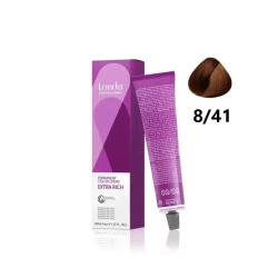 Londa Color стойкая крем-краска, 8/41 светлый блонд медно-пепельный, 60мл