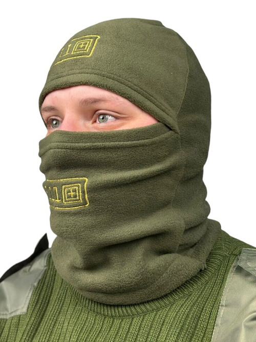 Теплая оливковая балаклава из флиса 5.11 Tactical