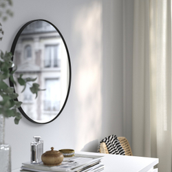 IKEA LINDBYN  (ИКЕА ЛИНДБИН)  -  Зеркало - чёрное 50 см