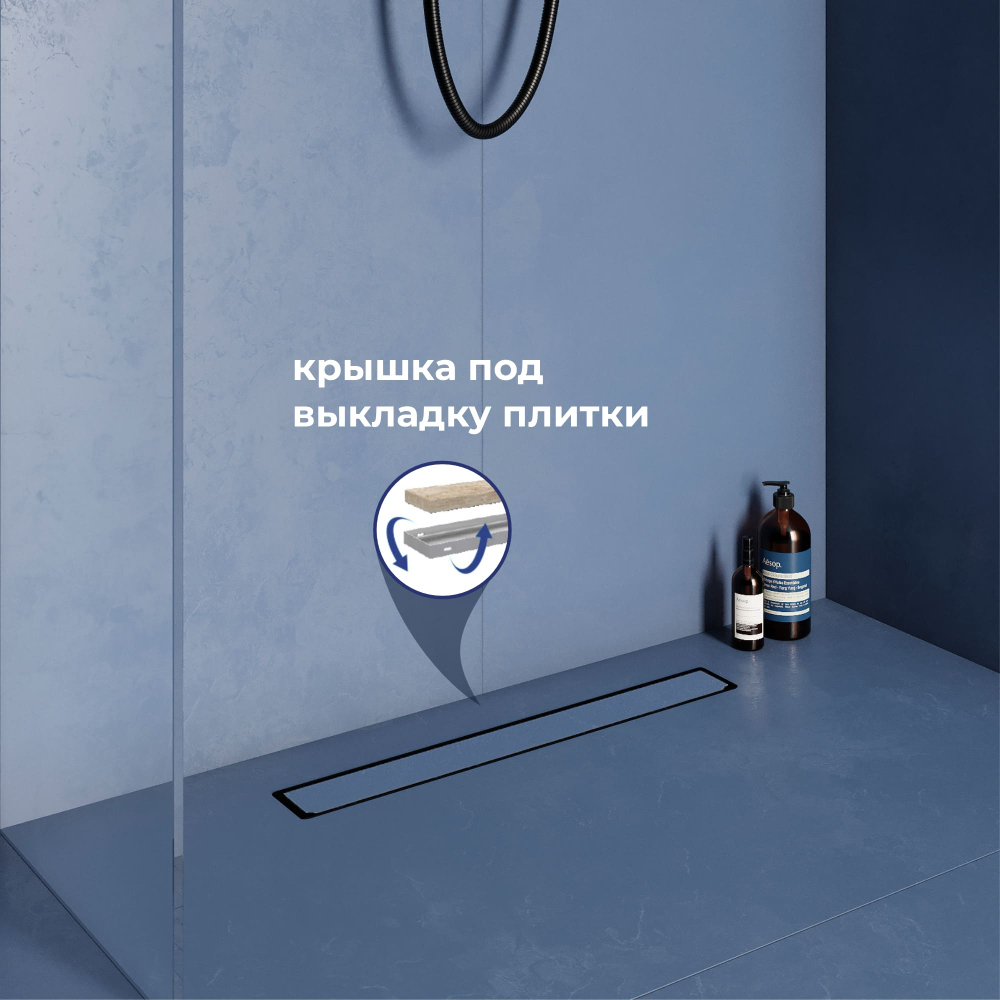 Душевой трап двухсторонний линейный, черный RGW SDR-22B (400)
