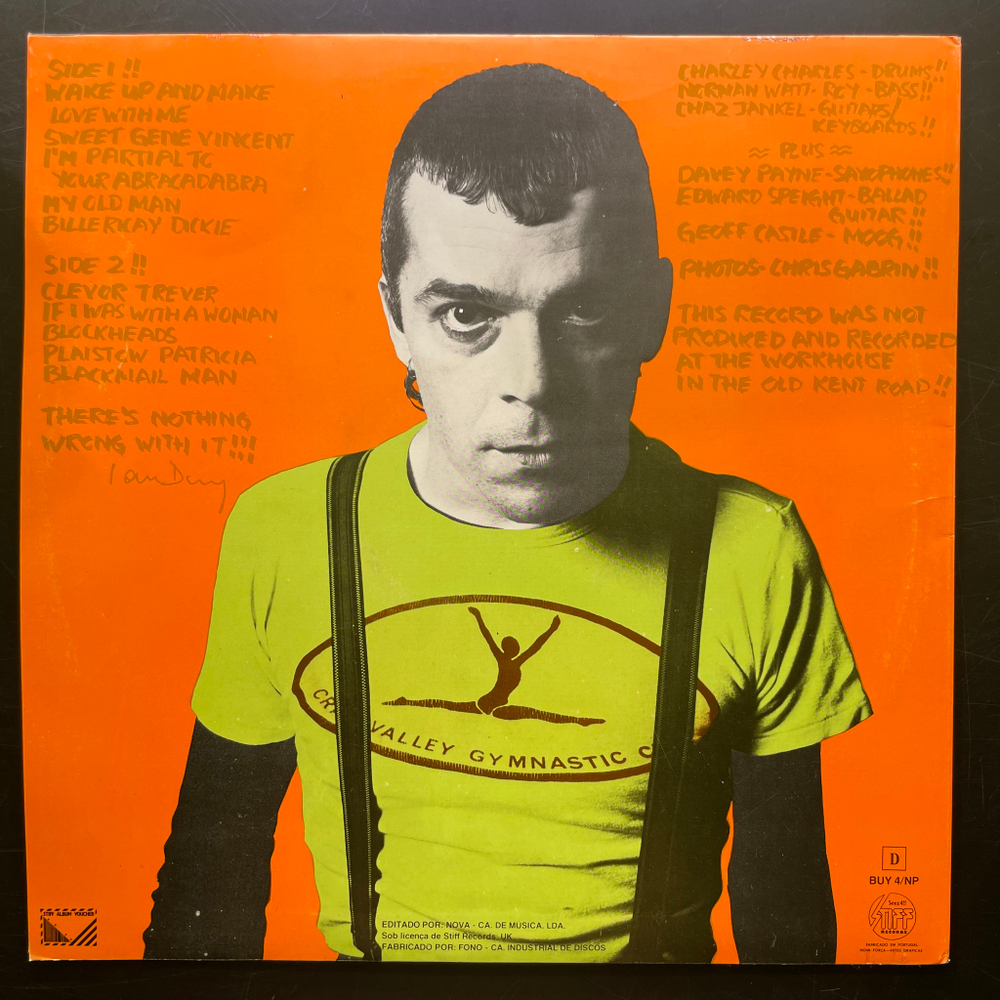 Ian Dury ‎– New Boots And Panties!! (Португалия 1977г.)