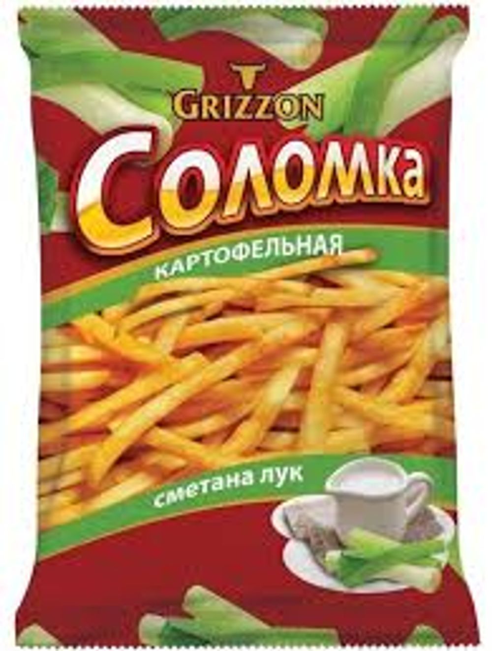Соломка картофельная "ГРИЗЗОН" сметана лук 80 гр