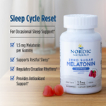 Nordic Naturals, Жевательные мармеладки с мелатонином без сахара, малина, 1,5 мг, 120 жевательных таблеток
