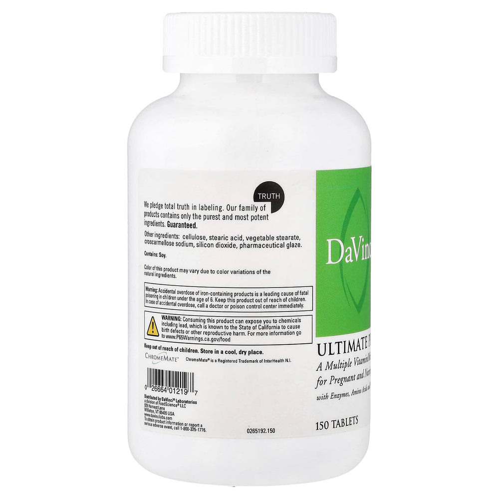DaVinci Laboratories, Ultimate Prenatal, 150 таблеток