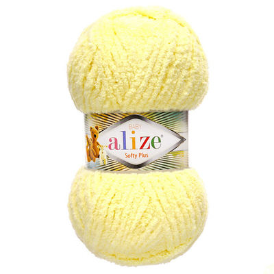 Пряжа Alize (Ализе) Softy Plus / уп.5 мот. по 100 г, 120м, 013 желтый A
