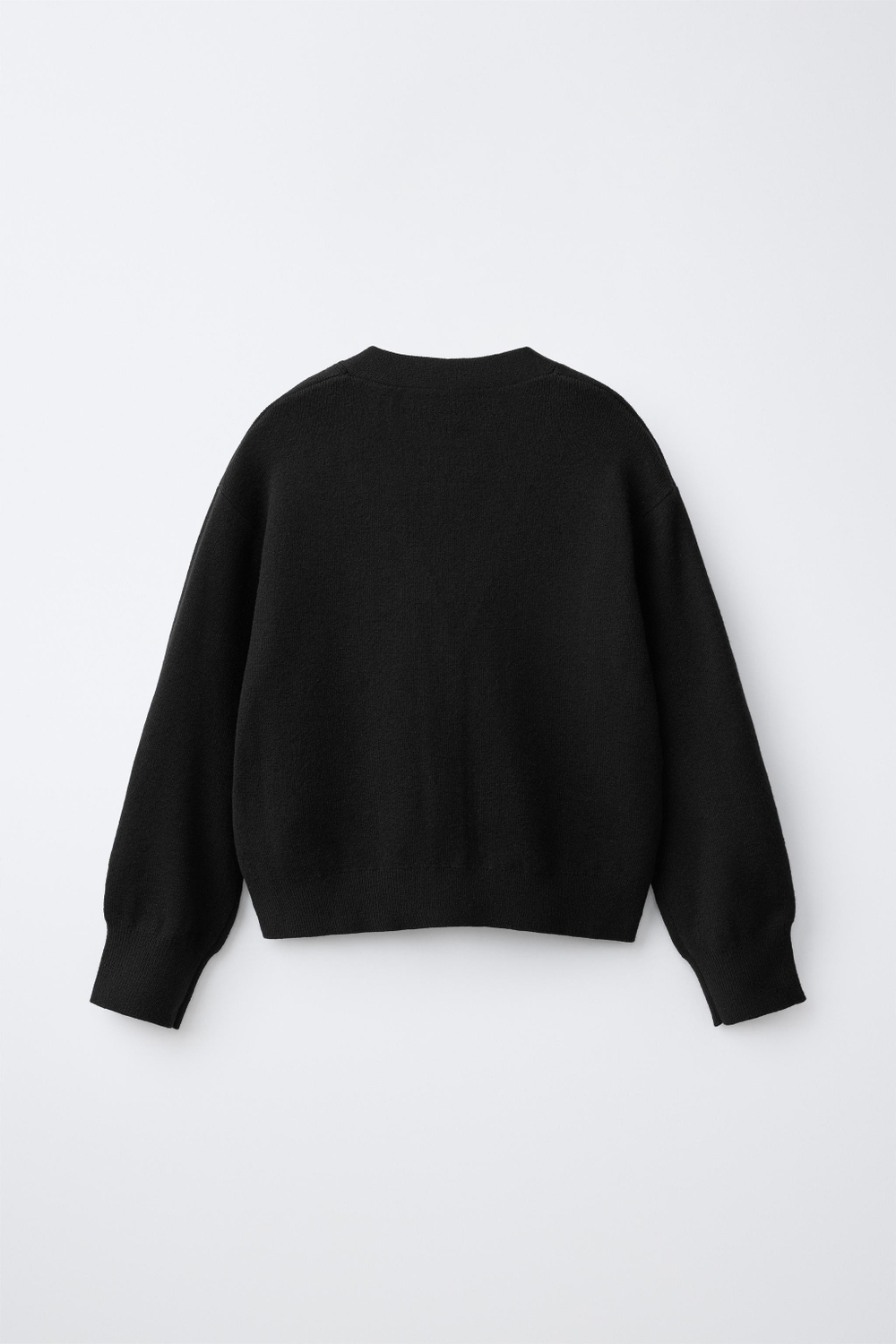 ZARA КАРДИГАН С V-ОБРАЗНЫМ ВЫРЕЗОМ, ЧЕРНЫЙ