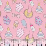 Ткань для пэчворка Peppy Молочные сны фланель, отрез 100х110 см, 175 г/м², МС-17 розовый, Peppy