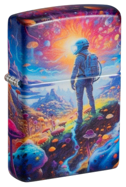 Зажигалка ZIPPO Mushroom Forest Design с покрытием 540 Matte, латунь/сталь, разноцветная, матовая, 3