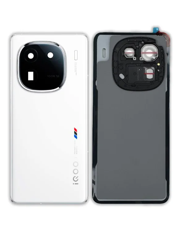 Задняя крышка для  Iqoo 12 белая (White) со стеклом камеры