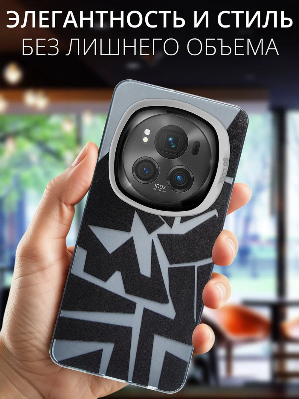Дизайнерский чехол из пластика для HONOR MAGIC 6 PRO с усиленной защитой камеры и глянцем