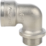Угольник STOUT никелированный 3/4" ВР/НР с упором
