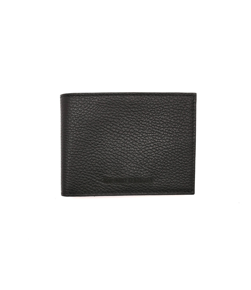 кожаный кошелек + чехол для карт Emporio Armani - черный(Y4R378 Y068E)