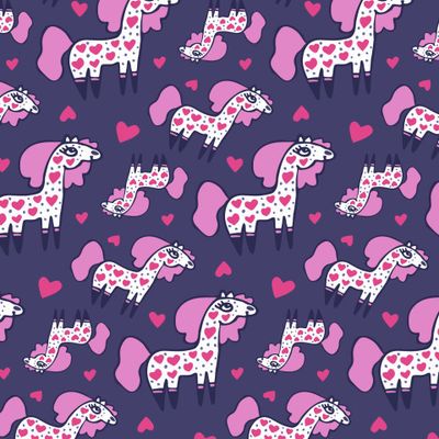 Buy baby fabric love horses pony purple