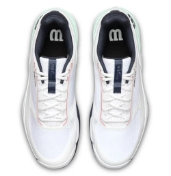 Мужские теннисные кроссовки Wilson Rush Pro 5 Clay - white/bay/fiery cor