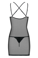 Черная сорочка с кружевным верхом Intensa Chemise SM (42-44) (Цвет: черный)
