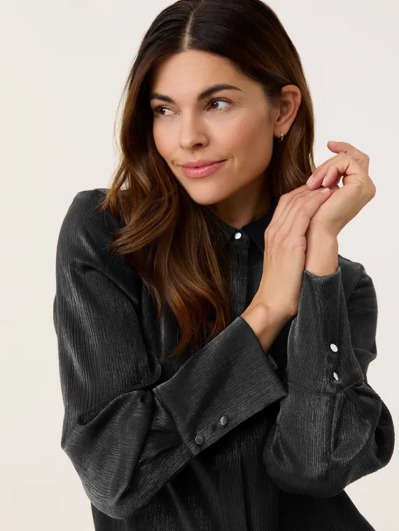 GERRY WEBER Блуза атласная черная