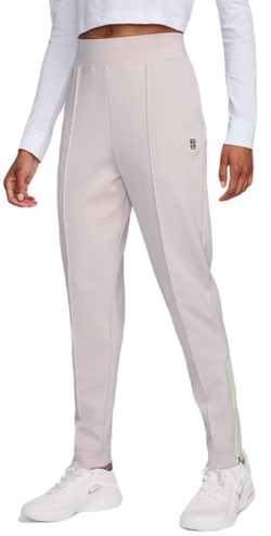 Женские теннисные брюки Nike Court Dri-Fit Heritage Knit Pant - платиново-фиолетовый/почти вольт