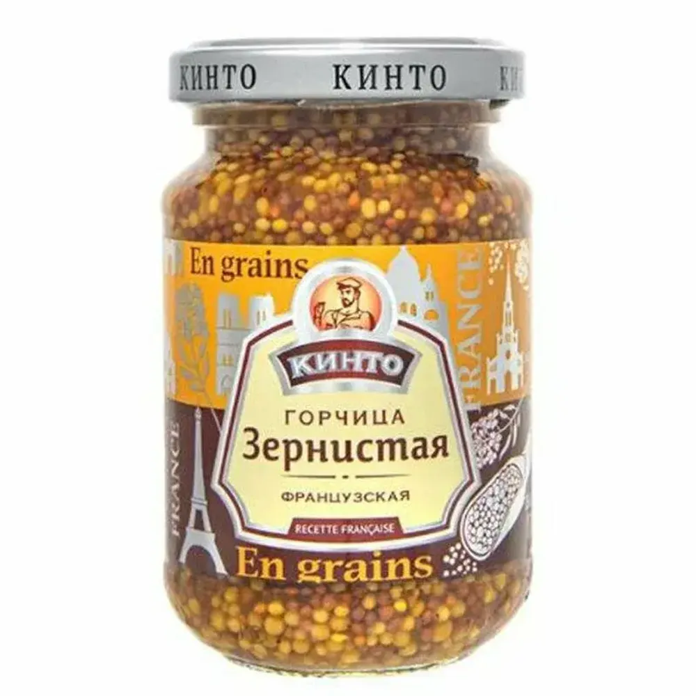 КИНТО Горчица Французская Зернистая 170мл
