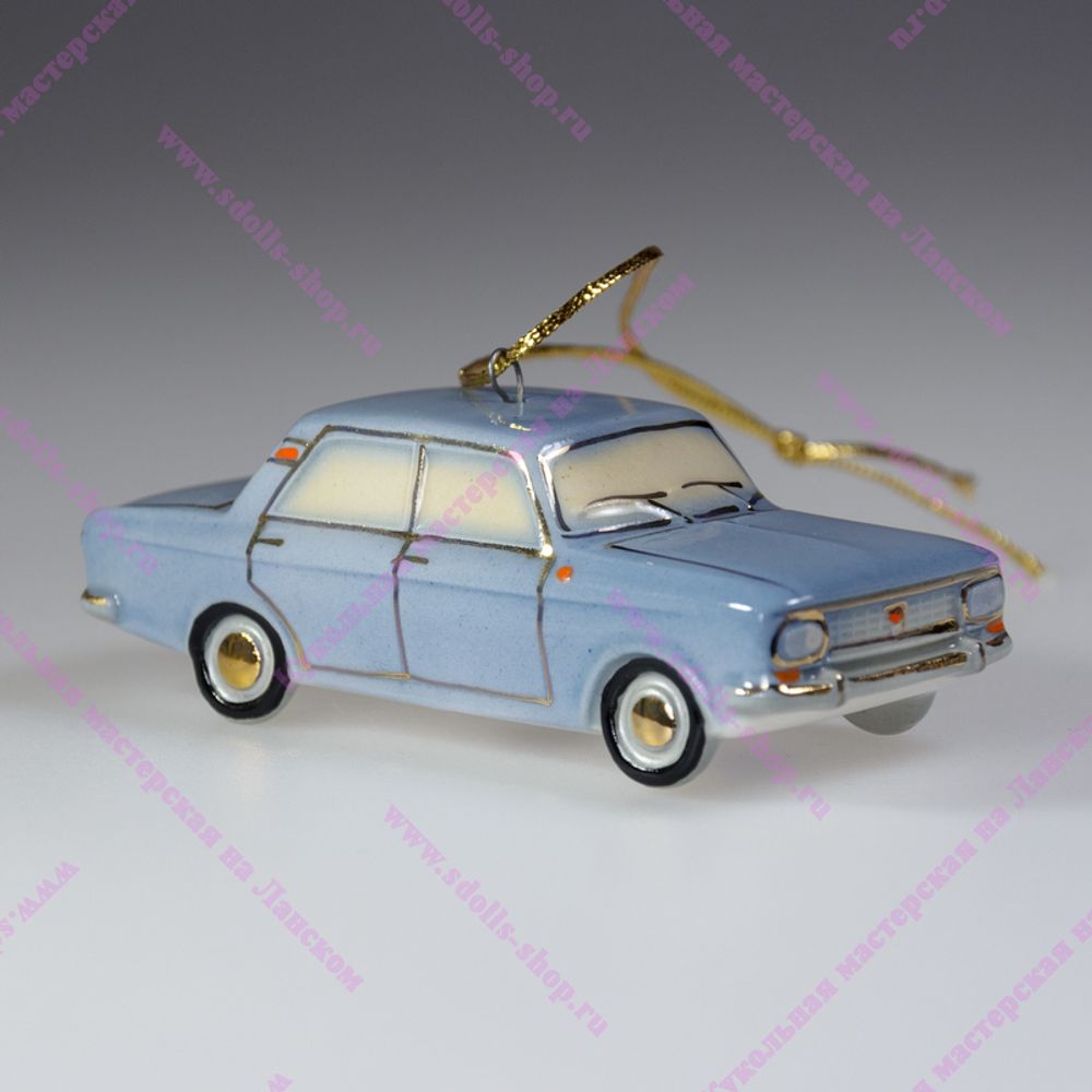 Фарфоровая ёлочная игрушка автомобиль 412