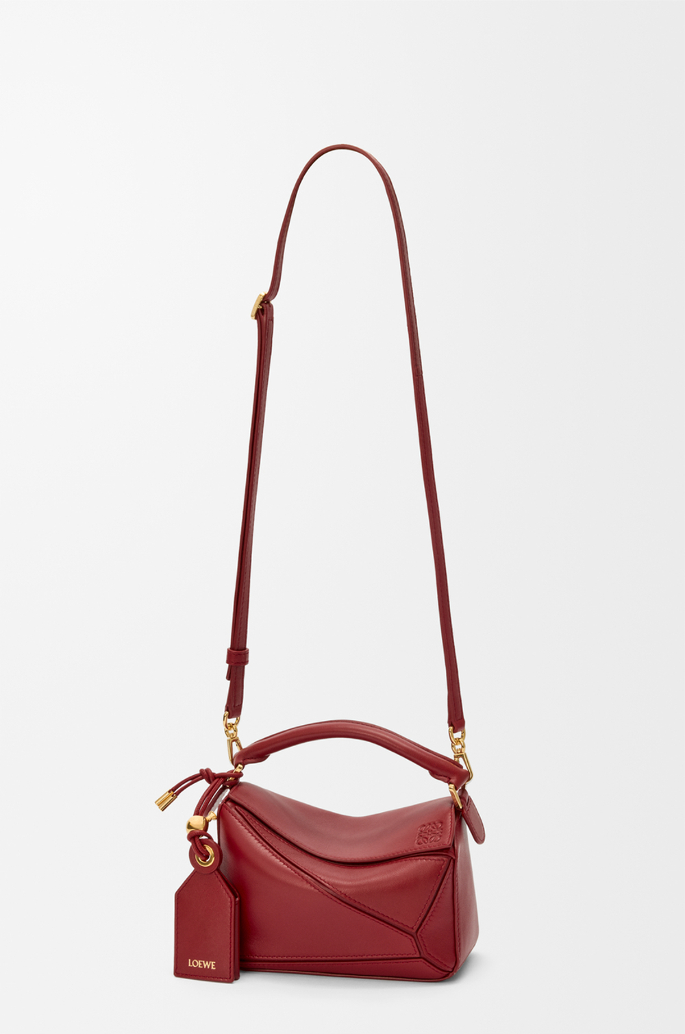 Loewe Сумка-мини Puzzle Featherlight из овечьей кожи наппа, красный