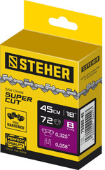 STEHER type B, шаг 0.325″, паз 1.5 мм, 72 звена, цепь для бензопил (75302-45)