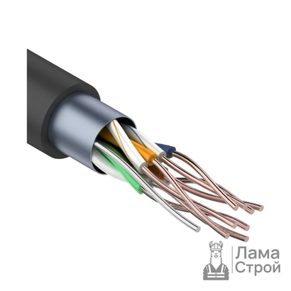 Кабель сетевой (интернет) CAT5e 4пары.FTP-4 26AWG RG-45 305 м, серый