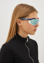 Спортивные очки 720armour Analog Pro / Matte Dark Grey Blue / Matte Neon Red Orange / Matte White Gasket / Smoke Full Blue White Lens