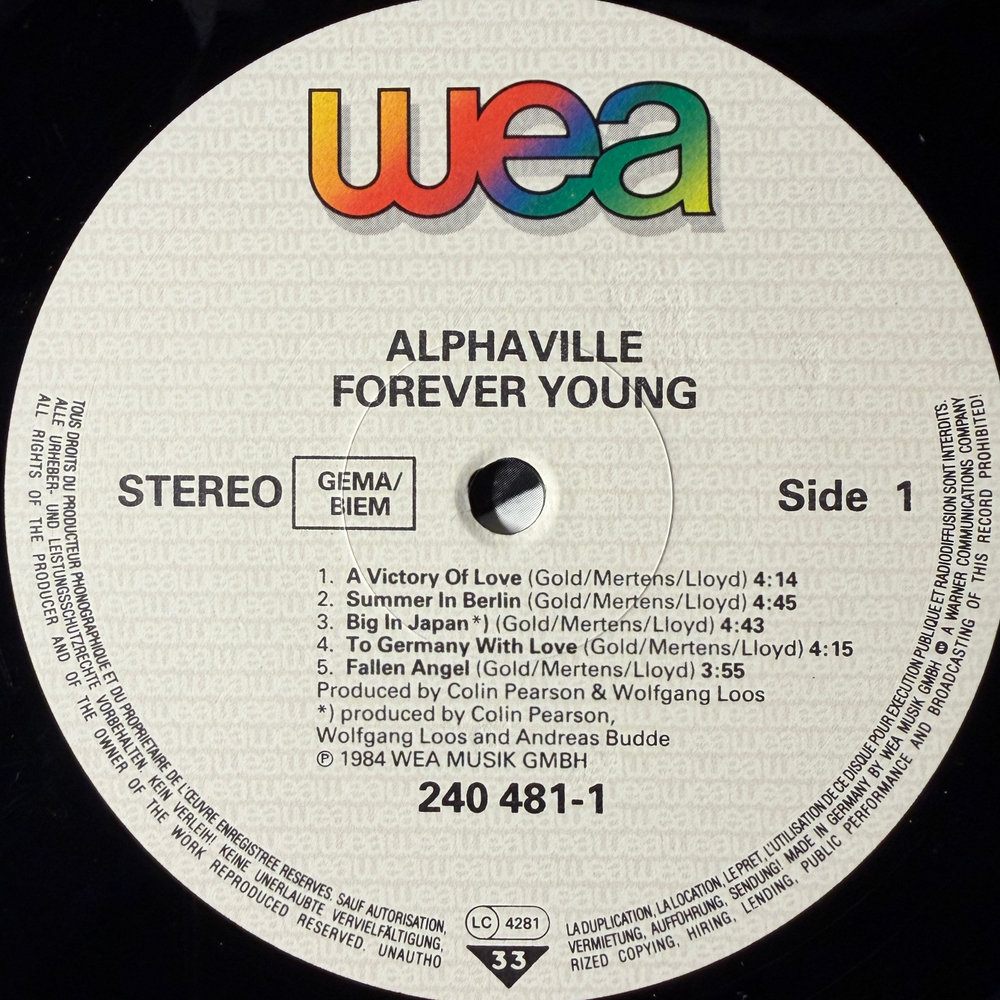 Alphaville - Forever Young (Германия 1984г.)