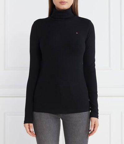 Гольф 5X2 RIB ROLL-NK LS Tommy Hilfiger - черный(WW0WW39826)