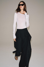 БРЮКИ С ОБОРКАМИ ИЗ 100% ЛЬНА — ZW COLLECTION — ZARA