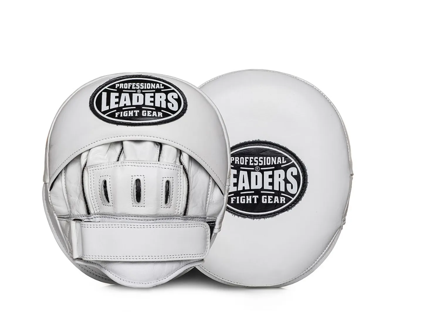 Лапы тренерские LEADERS MID-AIR WHITE (ONE, кожа, белый)