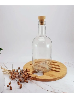 Бутылка стеклянная 1 литр, 6 штук с пробкой для настоек