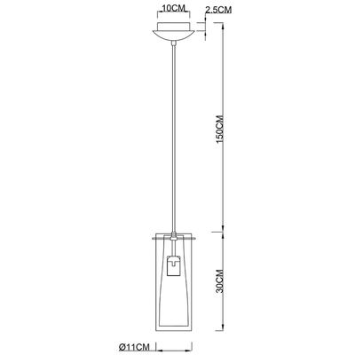 Подвесной светильник Arte Lamp ARIES A8983SP-1PB, 1хE27