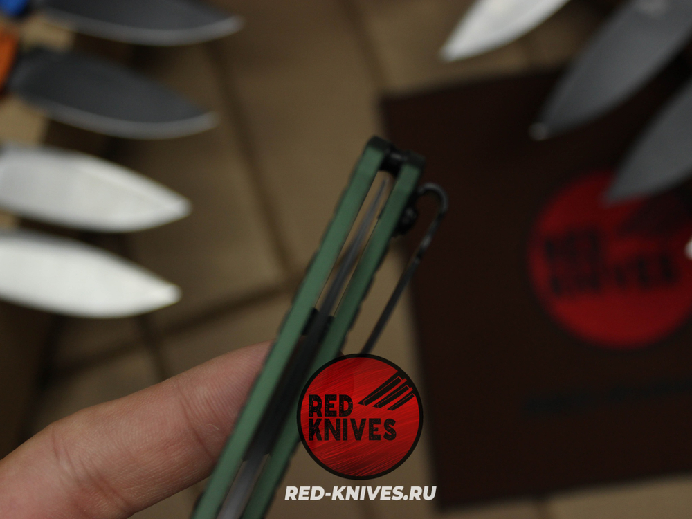Нож Benchmade 535 Алюминий Frag A+++ - зеленая рук., черный клинок RK/Н63