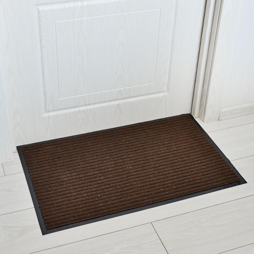 Коврик 50*80см влаговпитывающий ребристый FLOOR MAT "Стандарт", коричневый